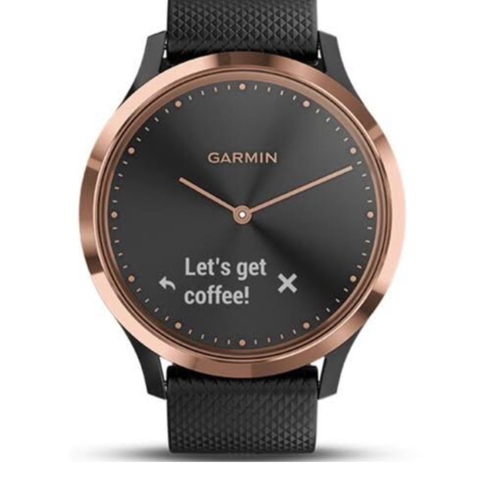Garmin Vivomove HR Rose Gold with black band